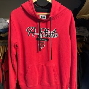 Vintage Y2k Arkansas State Red Wolves Hoodie Large Football Soft Pullover